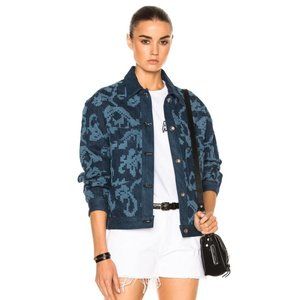 Rag & Bone Concord Jean Jacket Indigo Size XXS Textured